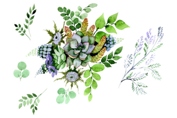 A Bouquet of Love Flies Watercolor Illustrations