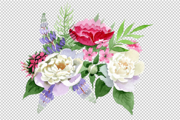 Bouquet Carnival of Love Watercolor Png