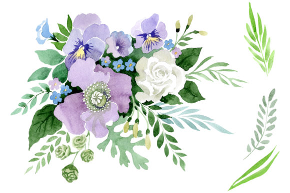 Bouquet Enjoying the World of Watercolor Illustrations