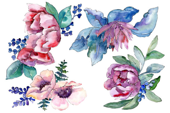 Bouquet Heart Joy Watercolor